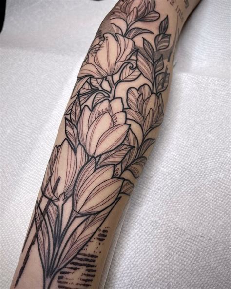 elegant flower tattoo|full bloom flower tattoos.